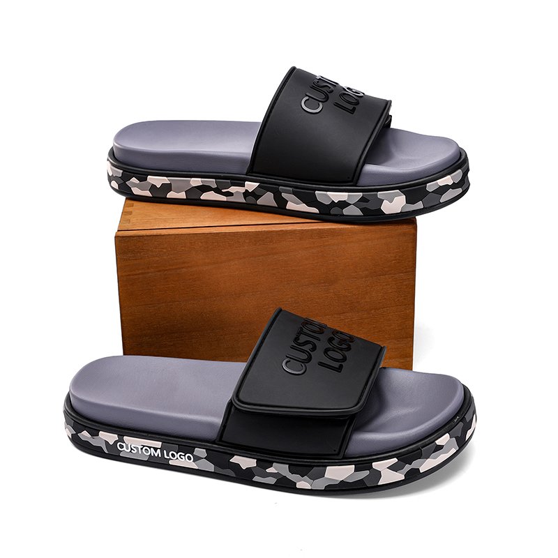 New Women Thick Sandals Custom Logo Slides Sandals Oem Custom Logo Slides Slippers Flat Sandals Mens Street Trends Slippers