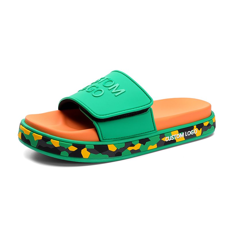 New Women Thick Sandals Custom Logo Slides Sandals Oem Custom Logo Slides Slippers Flat Sandals Mens Street Trends Slippers