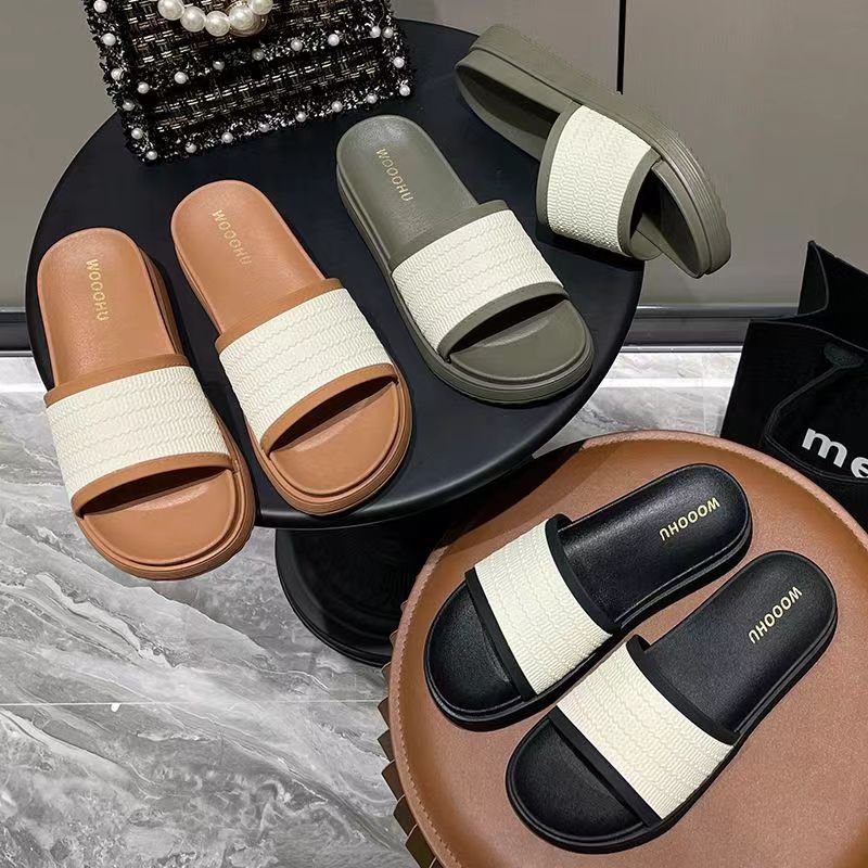 Pillow Slides pflops for men home slippeSummer Fashion Thick Bottom Step On Shit sport Slippers Women Outdoor Indoor Sandals