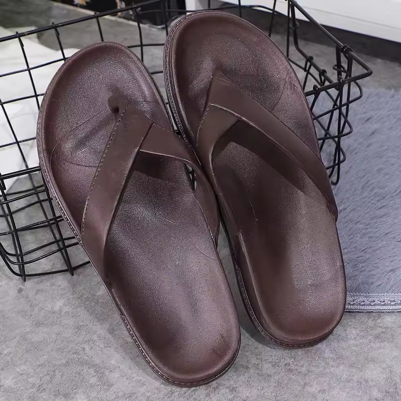 Wholesale New Design Anti-slip Men's Slides Slippers Summer Fashion Trend Outdoor Leather Flip-flops Slippers