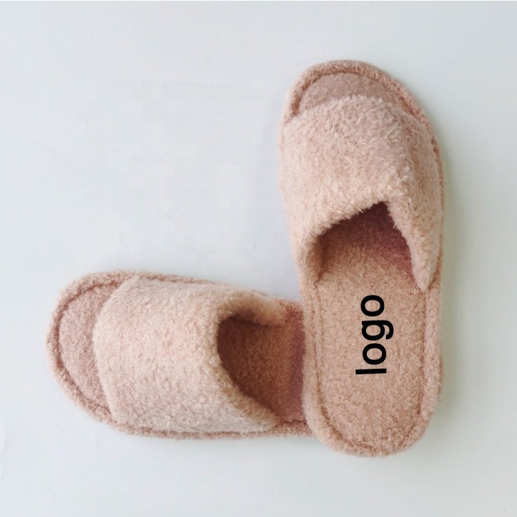 High Quality Cream Color Winter Bedroom Slippers for Ladies and Girls Soft Sole New Arrival Indoor House Slide Footwear
