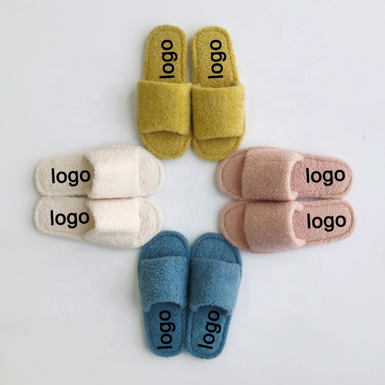 High Quality Cream Color Winter Bedroom Slippers for Ladies and Girls Soft Sole New Arrival Indoor House Slide Footwear