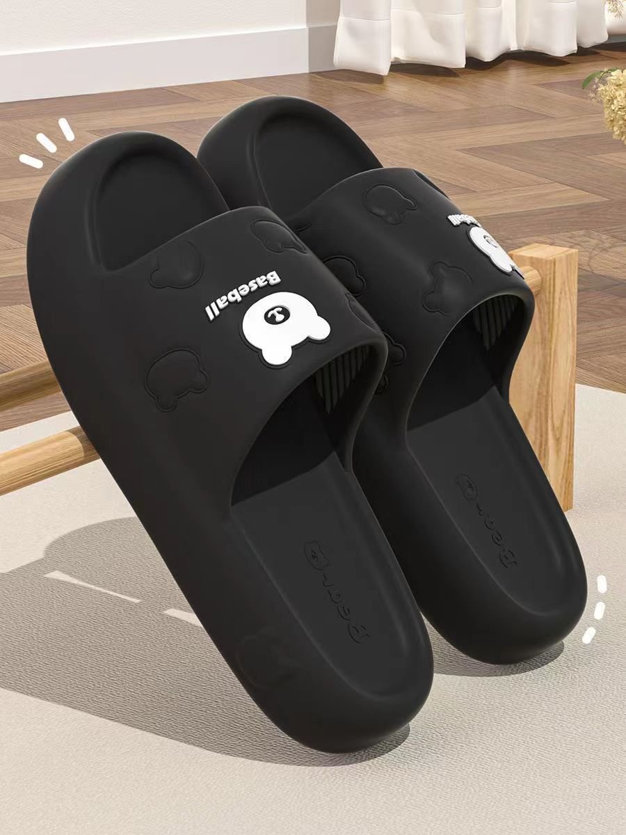 New Summer Men's EVA Thick Sole Non-Slip Soft Bottom Height Increasing Beach Sandals Trendy Outdoor Slide Slippers