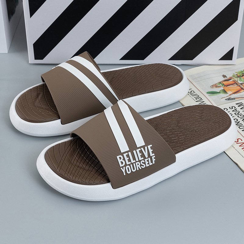 Summer Casual Style Men's Anti-slip Comfortable and Breathable Slides Slippers for Beach Walking Pool Bathroom Use