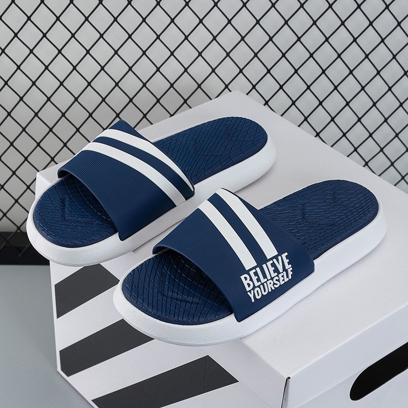 Summer Casual Style Men's Anti-slip Comfortable and Breathable Slides Slippers for Beach Walking Pool Bathroom Use