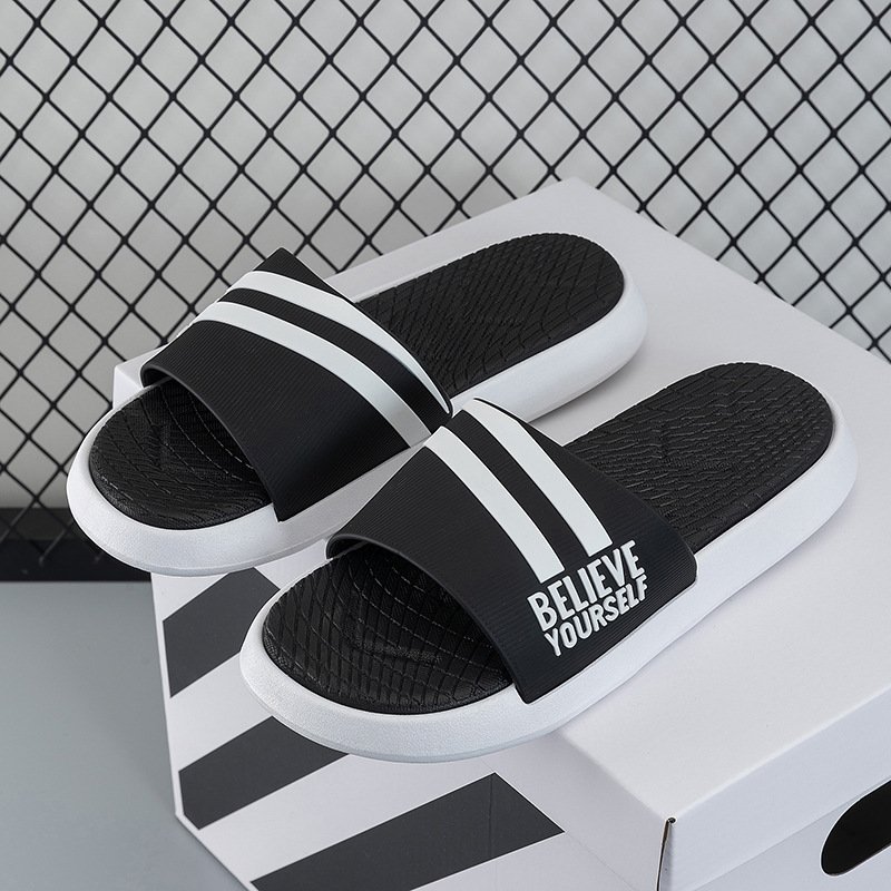 Summer Casual Style Men's Anti-slip Comfortable and Breathable Slides Slippers for Beach Walking Pool Bathroom Use