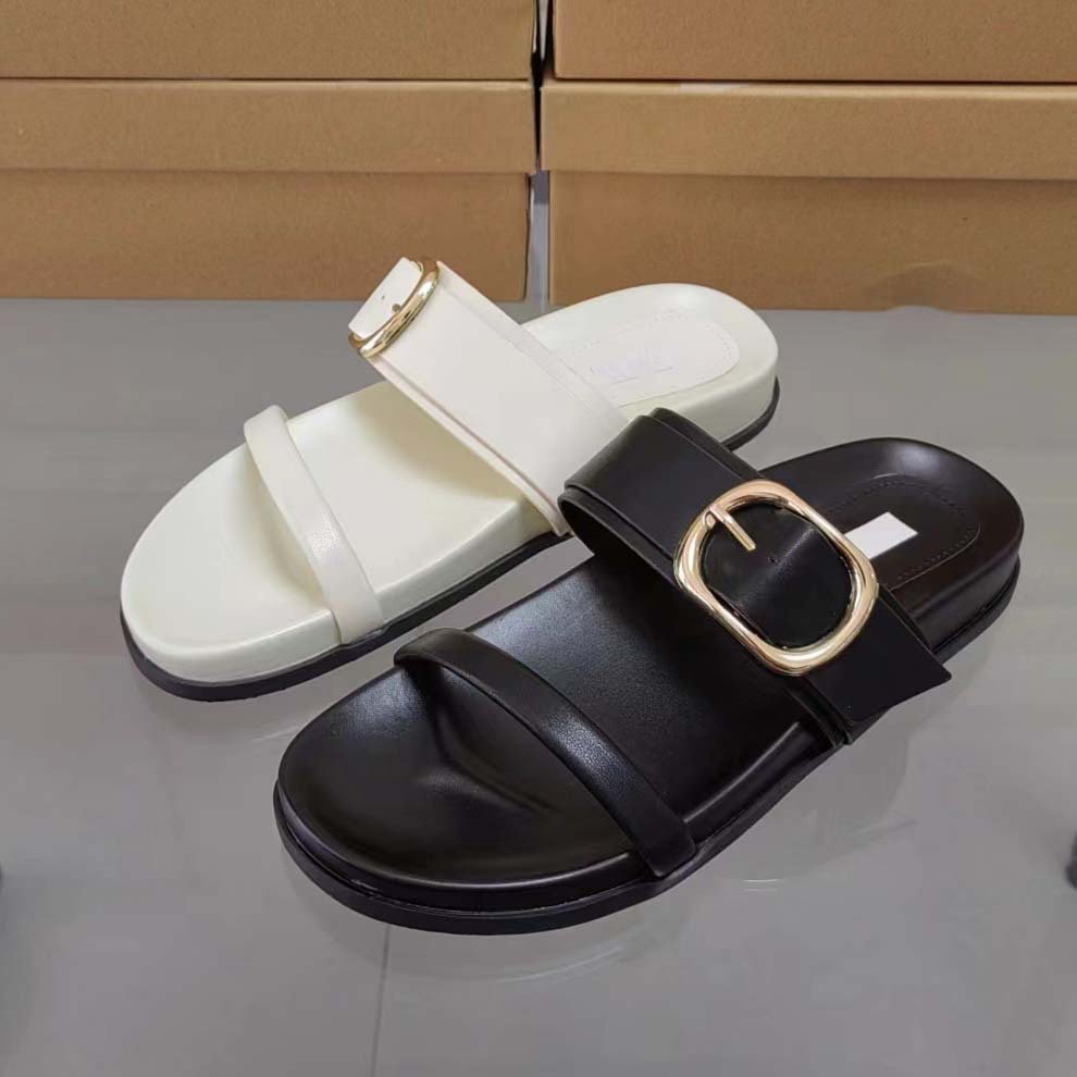 Large Size 42 Famous ZA Shoes 2024 Summer Outdoor Thick Bottom Slippers for Women Designer Beach Slides Slippers