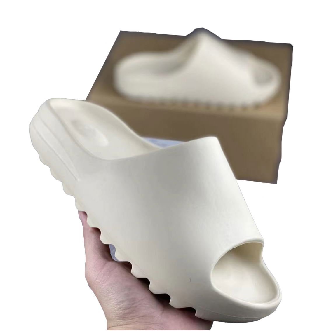 Wholesale Factory Walking Style Shoe Top Quality Slide Slipper Fashionable With Box Orange Tan Unisex Sandals Slides Slippers