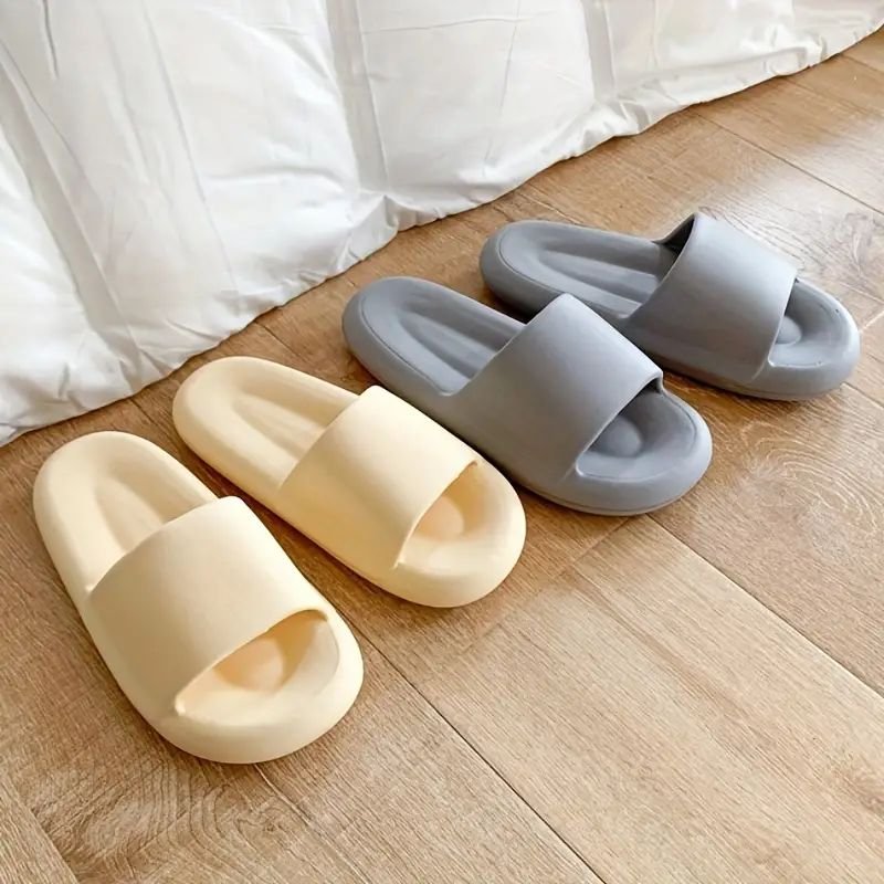 Men's Essential Slide Slippers Anti-Slip and Recyclable EVA Thick PVC Upper Platform for Beach outdoor and Indoor Use for Summer