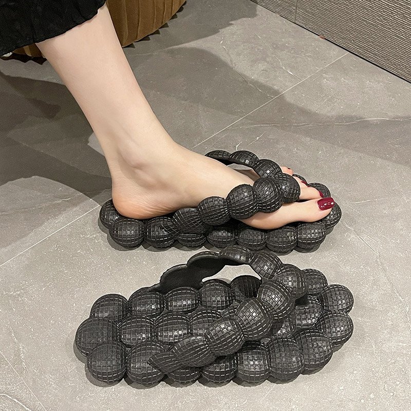 2023 Fashion Designer Flat Sandals Outdoor Summer Beach Casual Women Flip Flops Flip-flops Bubble Slides For Women