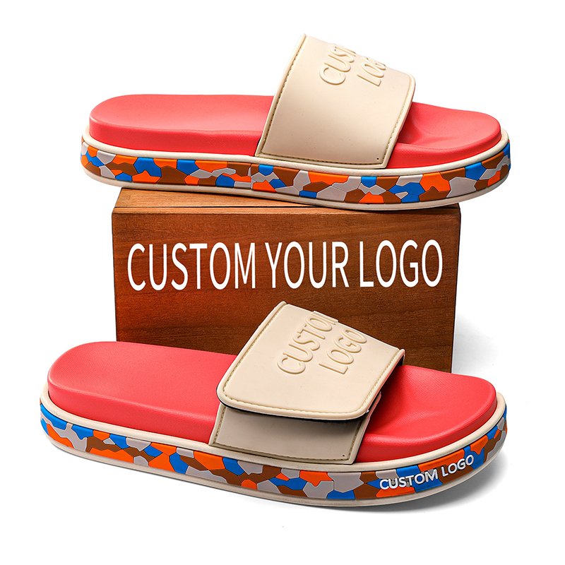 2024 New Customization Fashion Slides Slippers Designer Trendy Sliders Sandal Men Logo Custom Soft Pu Slippers For Man
