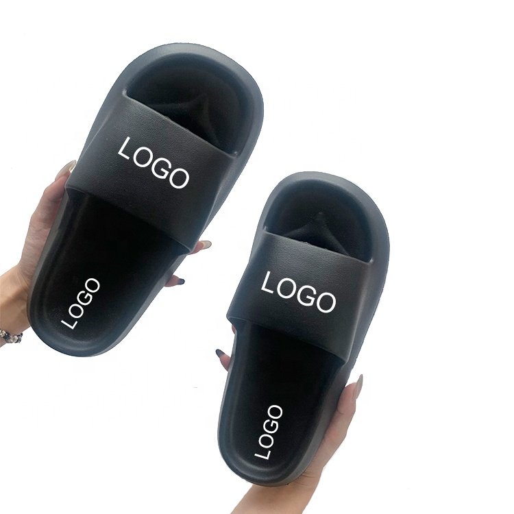 Custom Women Cushioned Thick Sole Beach Indoor Bathroom Soft EVA Home Summer Slides Slippers