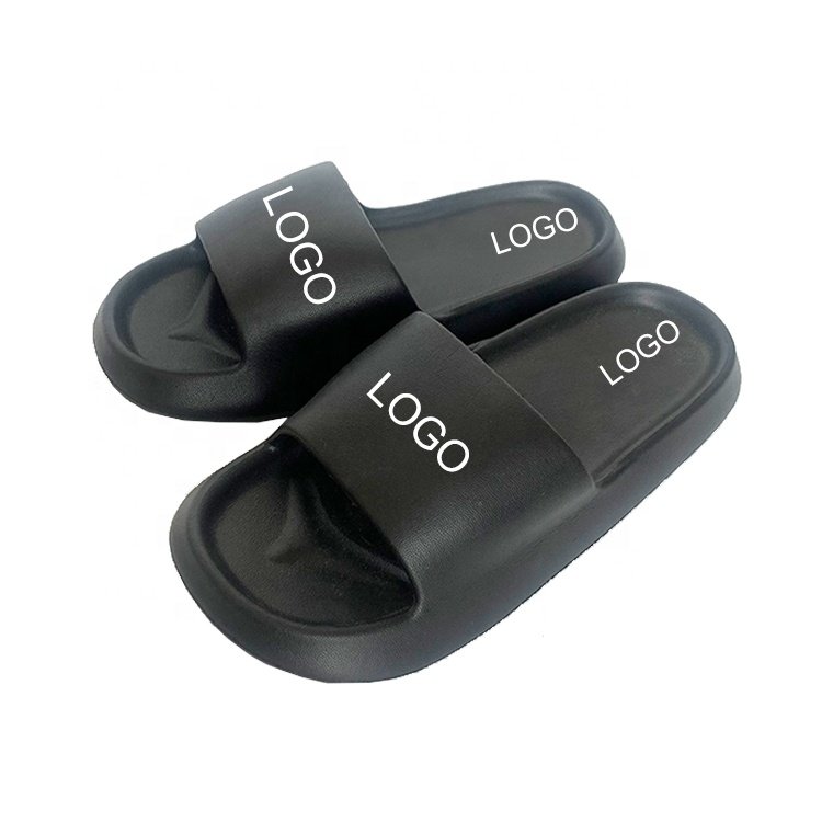 Custom Women Cushioned Thick Sole Beach Indoor Bathroom Soft EVA Home Summer Slides Slippers