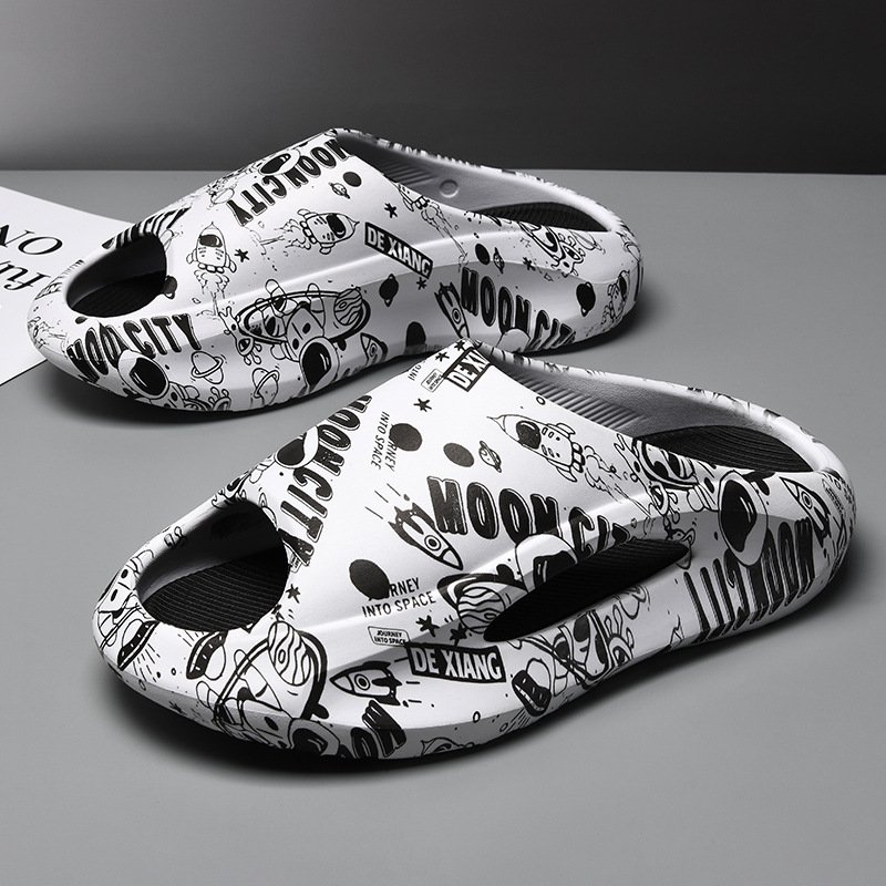 Factory Summer New Style Cool Men's Anti-slip Eva Flat Beach Slides Slippers Breathable Sandals Soft EVA Shoes For Men