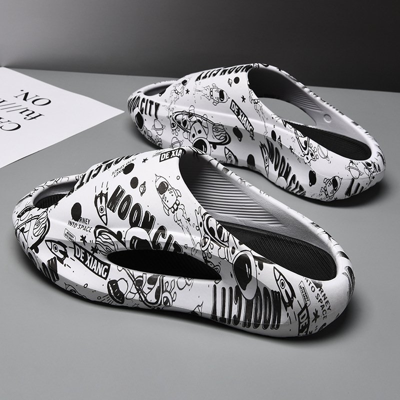 Factory Summer New Style Cool Men's Anti-slip Eva Flat Beach Slides Slippers Breathable Sandals Soft EVA Shoes For Men