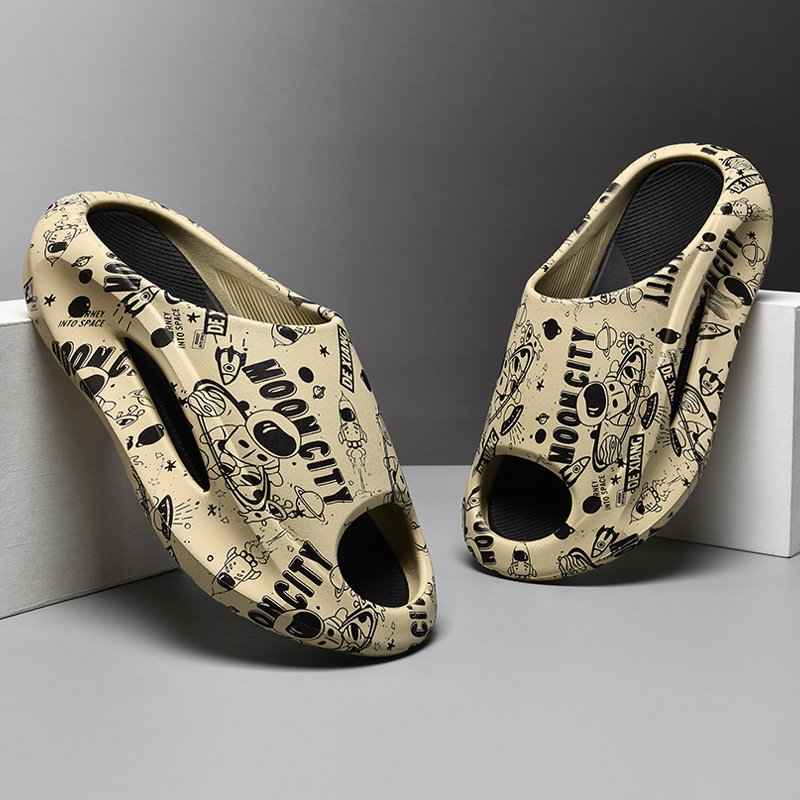 Factory Summer New Style Cool Men's Anti-slip Eva Flat Beach Slides Slippers Breathable Sandals Soft EVA Shoes For Men