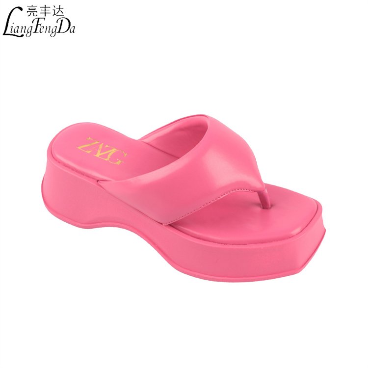 Flip-flops Slippers Slides Slippers Heel Protection Fashion Customized for Women Comfortable Sexy Thick Bottom Casual PVC PU
