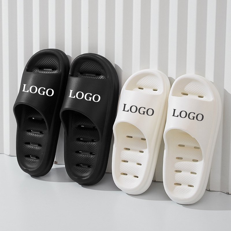 Wholesale Summer Shower Bathroom Lightweight Arch Support Custom Logo Drain Holes Slides Slippers For Women Men