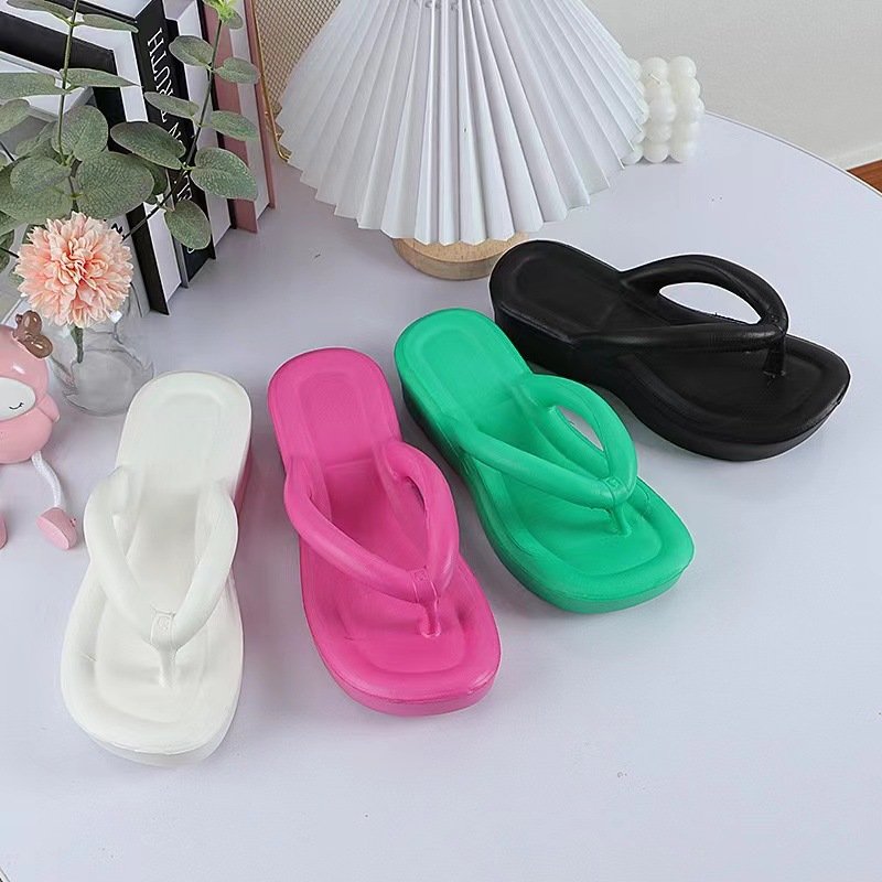 wholesale thick height add sandals slides eva foam outdoor platform beach casual Women flip flops flip-flops slippers for women