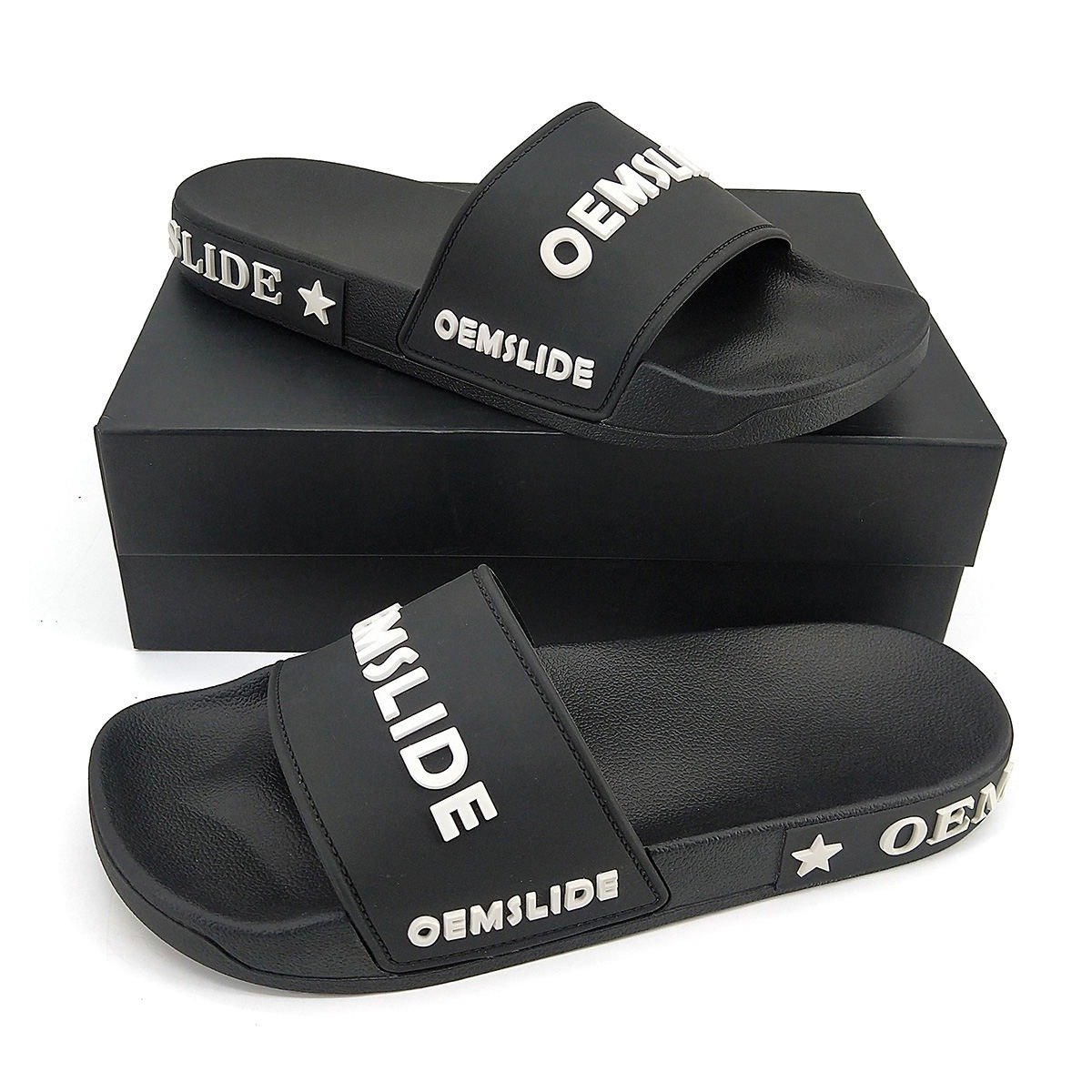 L&J Shoe Men Slides Designer Custom Print With Logo Slide Slippers For Sublimation Men Designer Plain Slides Sandals