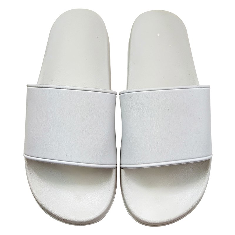 Slide For Man Indoor Pvc Sandals Custom Logo Print Men Embossed Slide Rubber Color Slide Slipper