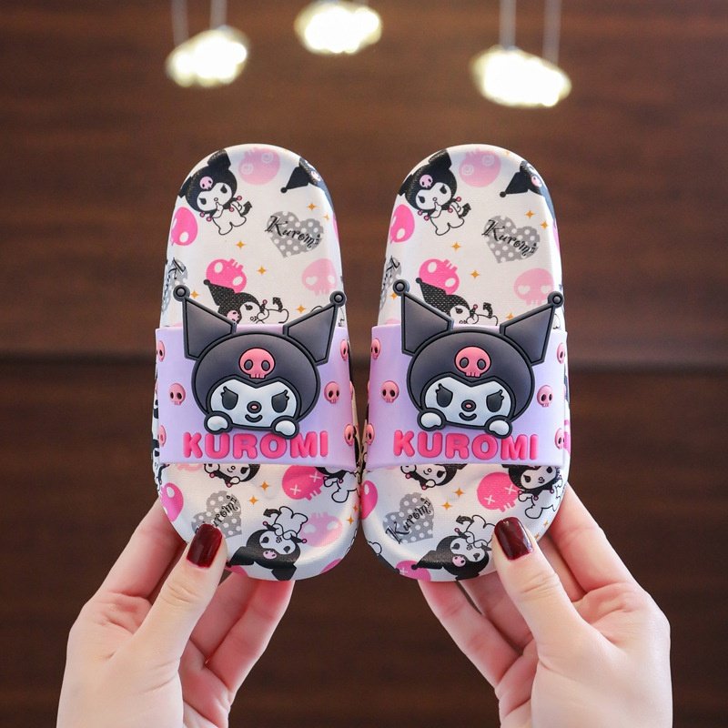 New Comfortable Breathable PVC Non-slip Slippers Pink Bathroom Slipper Kawaii Summer Beach Kids KH KT Couple Kitty Sandals