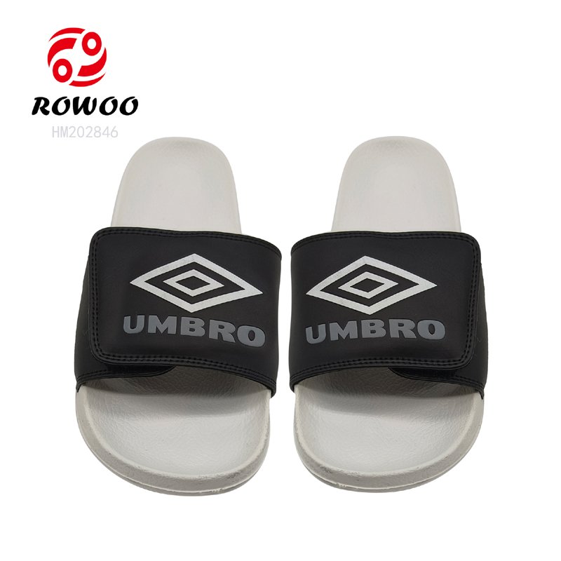 Wholesale Men Indoor Pvc Sandals Custom Logo Print Embossed Rubber color Slide Slipper Design Supplier Chinelo