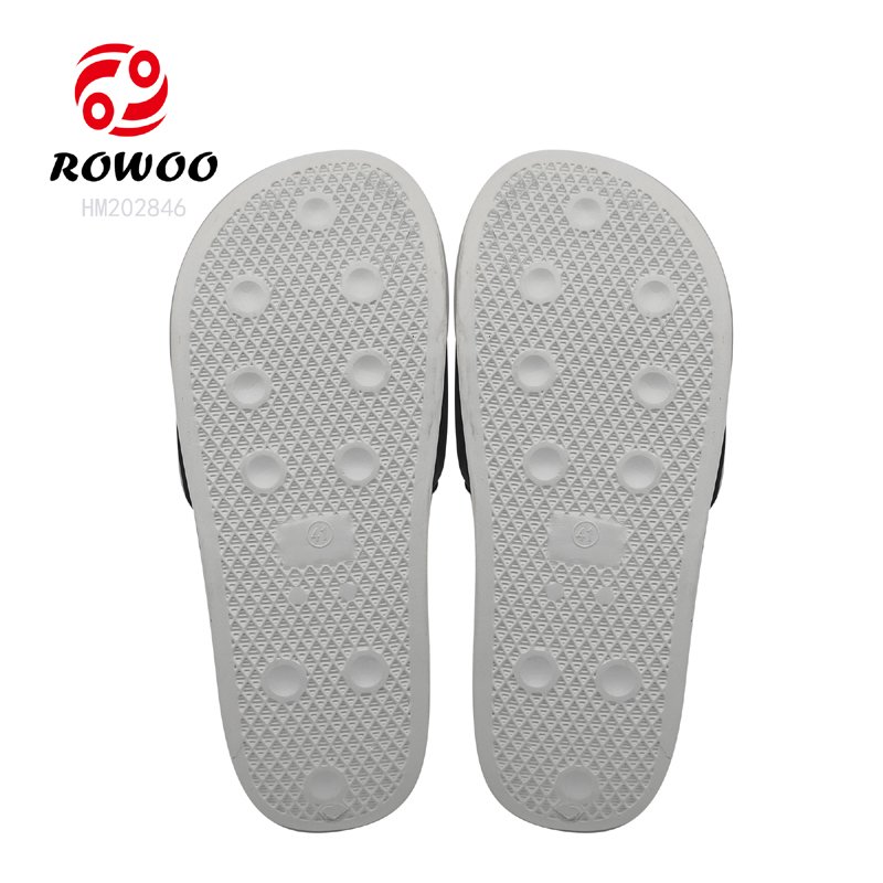 Wholesale Men Indoor Pvc Sandals Custom Logo Print Embossed Rubber color Slide Slipper Design Supplier Chinelo