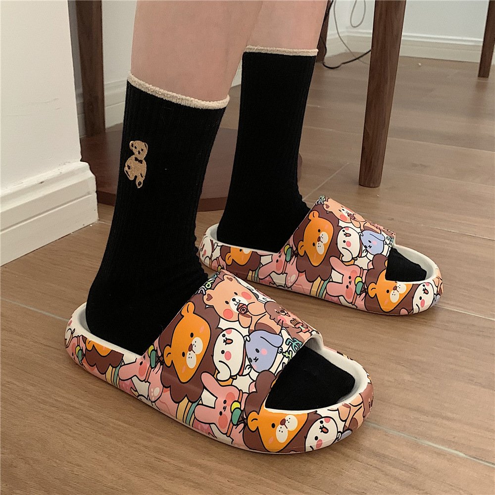 XIXITIAO Comfy Thick Sole sandals Pillow House beach eva soft cloud slipper unisex summer slide slippers for Women and Men