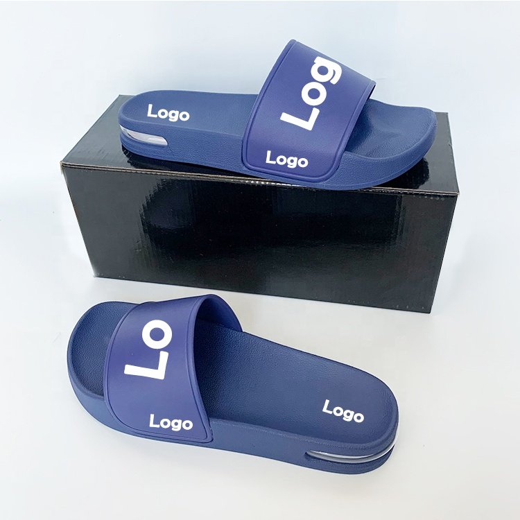 2024 Popular Unisex Summer Breathable Outdoor Beach Black Color Slipper Platform Air Cushion Slides PVC Slippers