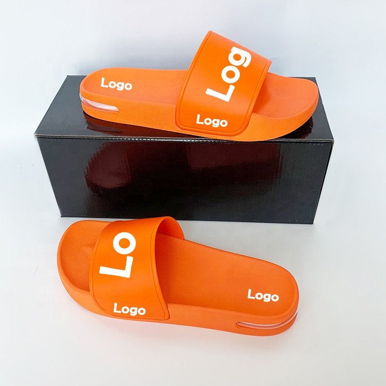 2024 Popular Unisex Summer Breathable Outdoor Beach Black Color Slipper Platform Air Cushion Slides PVC Slippers