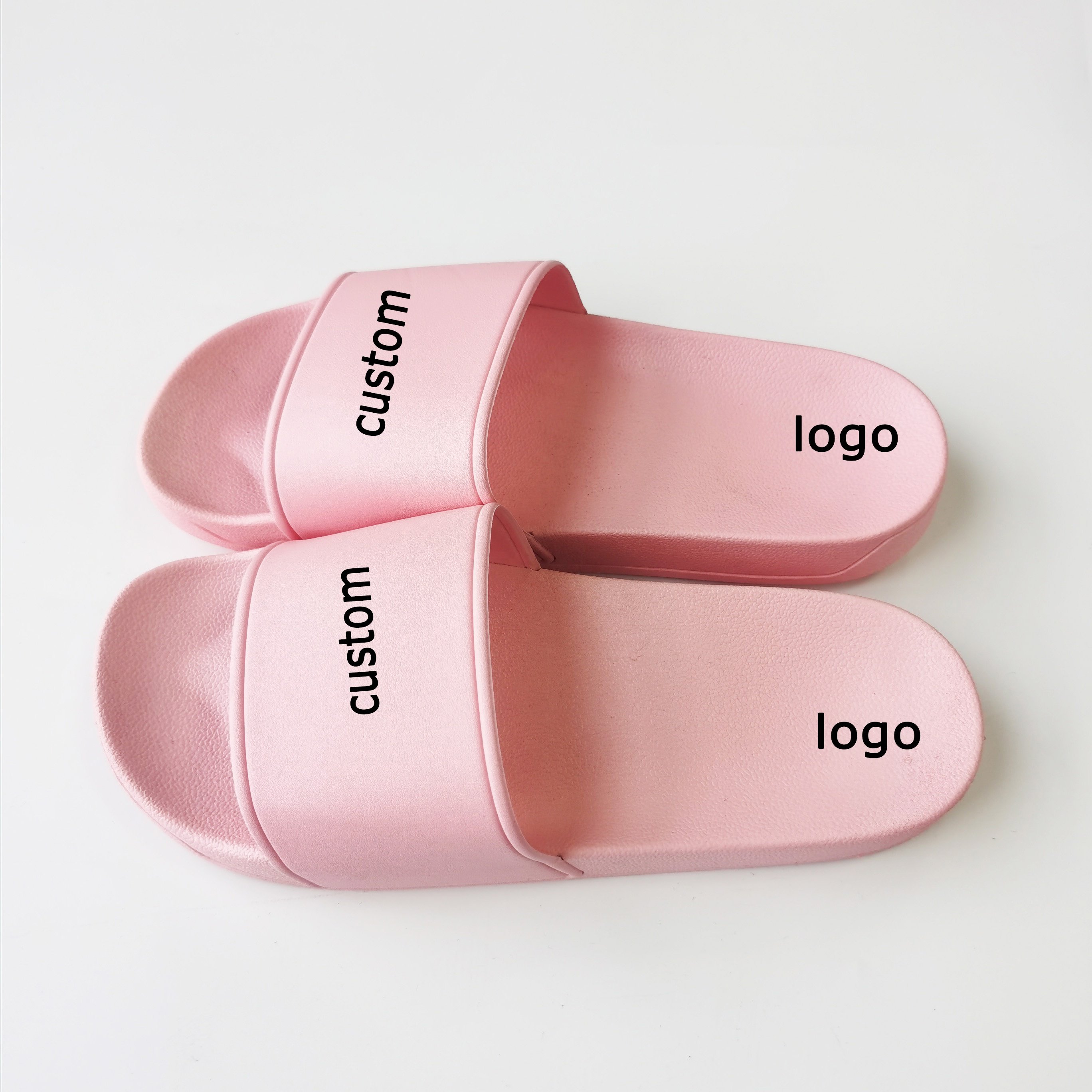 Wholesale Custom Sandals Summer Fashion Plastic Slippers Wholesale Men Pvc Slippers Custom Logo Beach Slides