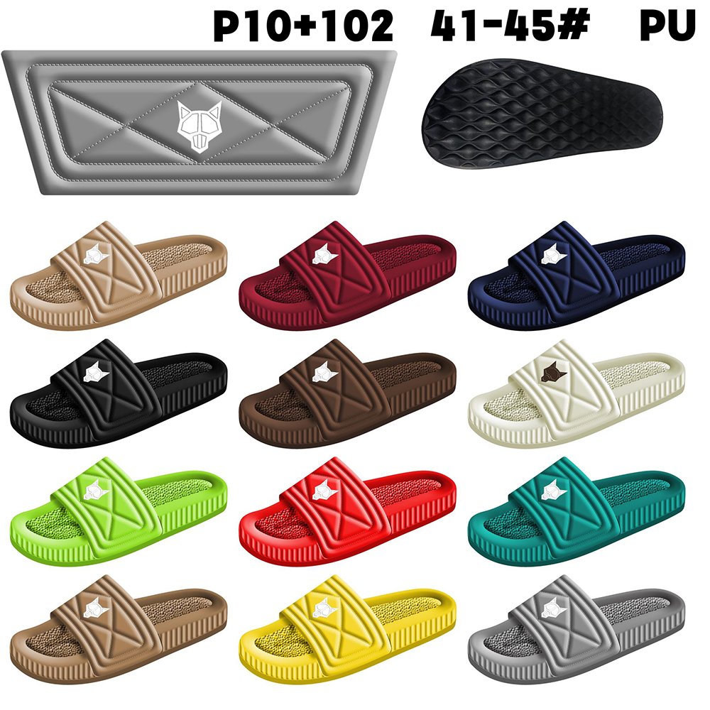 Chaussures femme Mens 2023 PU Platform Slides Sleeper Slippers for Men Slide Slipper