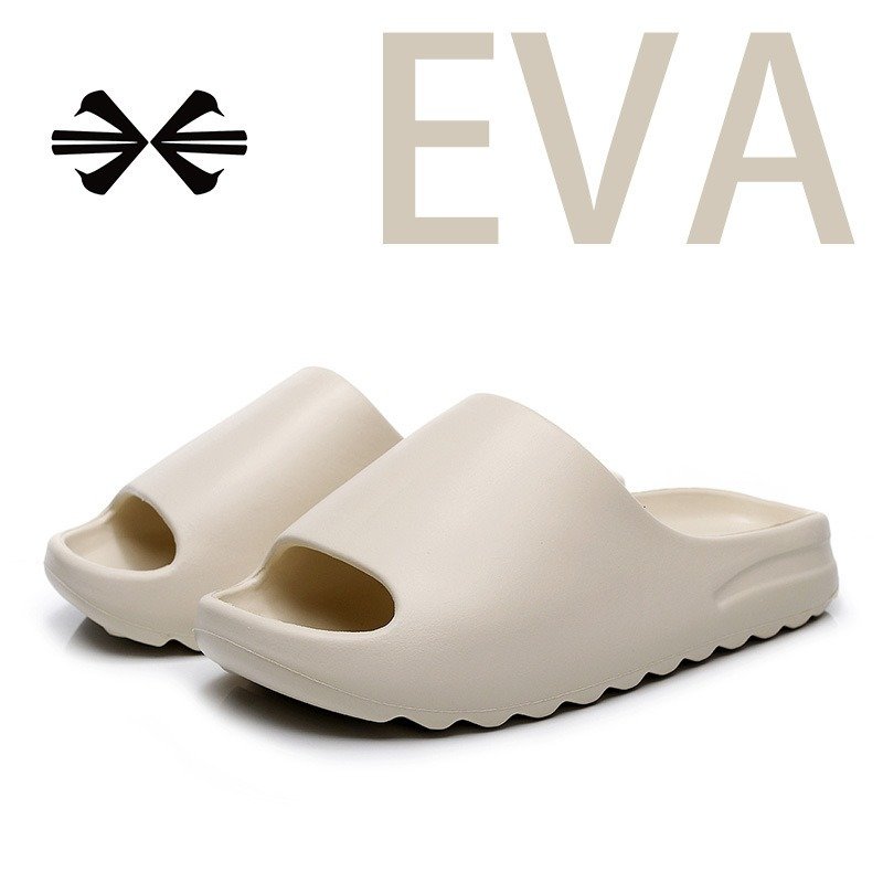 Low MOQ Customization Open Toe EVA Foam outer wear Home light weight Korean thick Unisex Slides Slippers hotel quick-drying