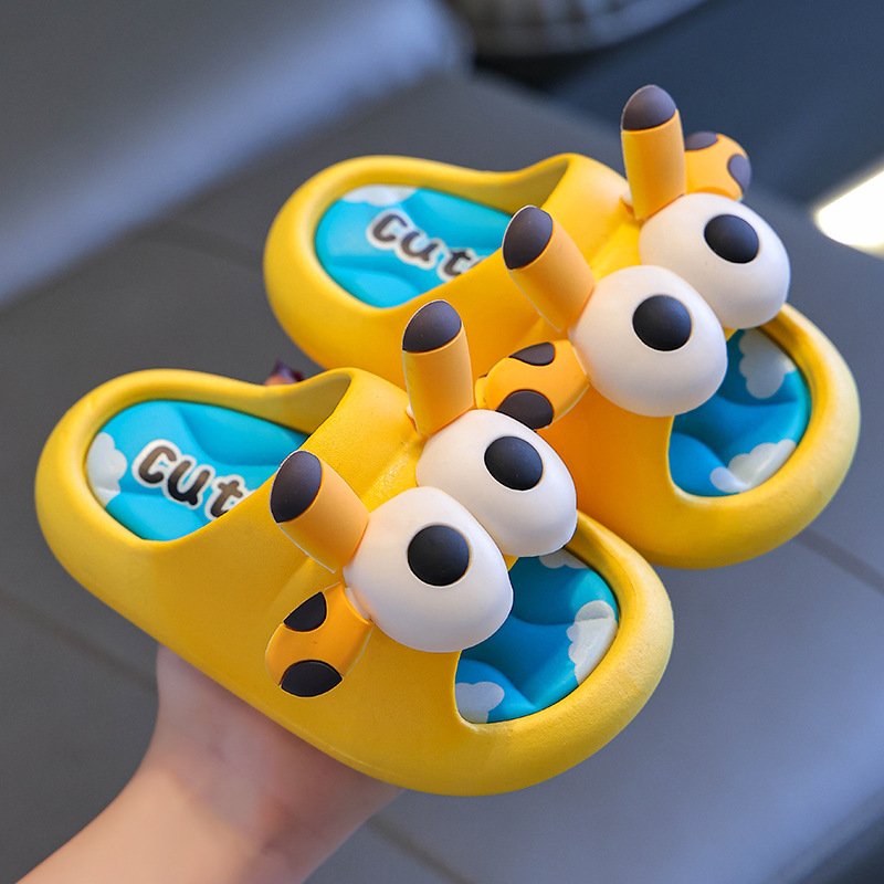 New Summer adult and kids cartoon animal soft soles sandals for children's slippers