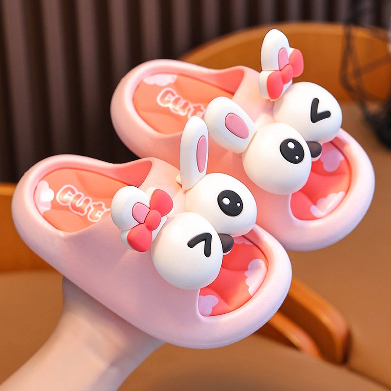New Summer adult and kids cartoon animal soft soles sandals for children's slippers