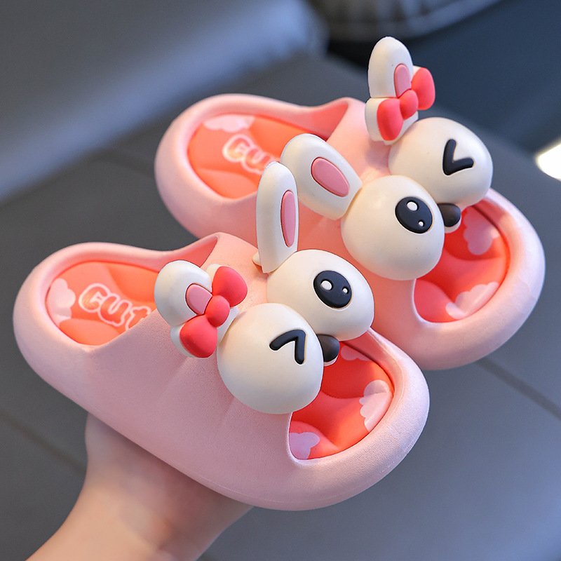 New Summer adult and kids cartoon animal soft soles sandals for children's slippers