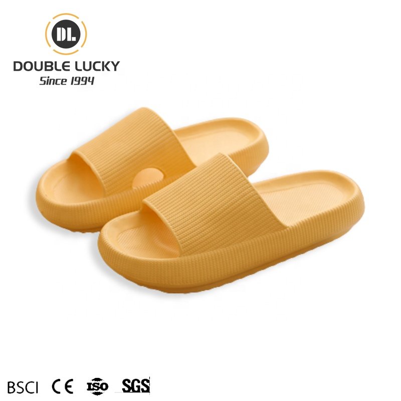 Double Lucky Zapatillas De Mujer Factory Price Wholesale Indoor Slippers Non-slip Flat Summer Home Women Slides Slippers