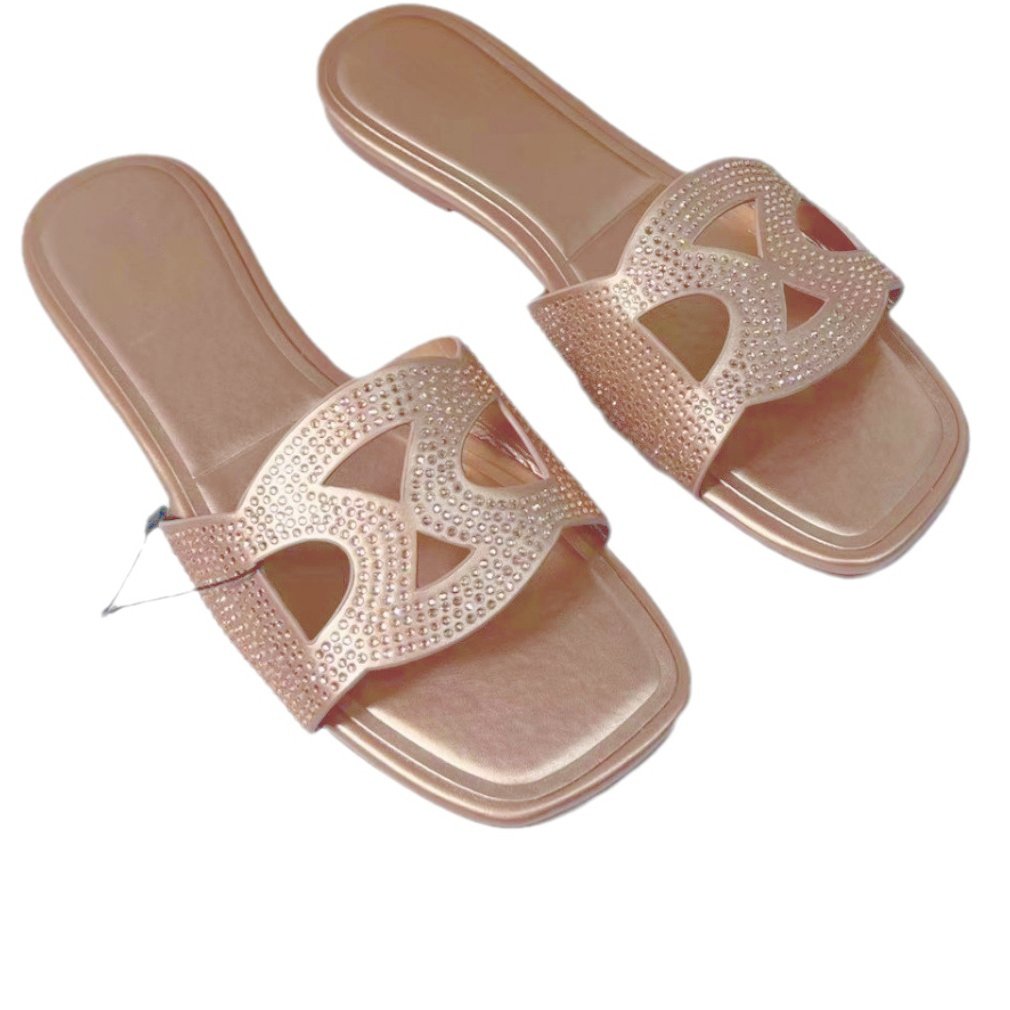 Womens Flat Bottom Slippers Ladies Sandals Outdoor Womens Slide Slippers Summer Female Slippers ZA luxury designer shoes women