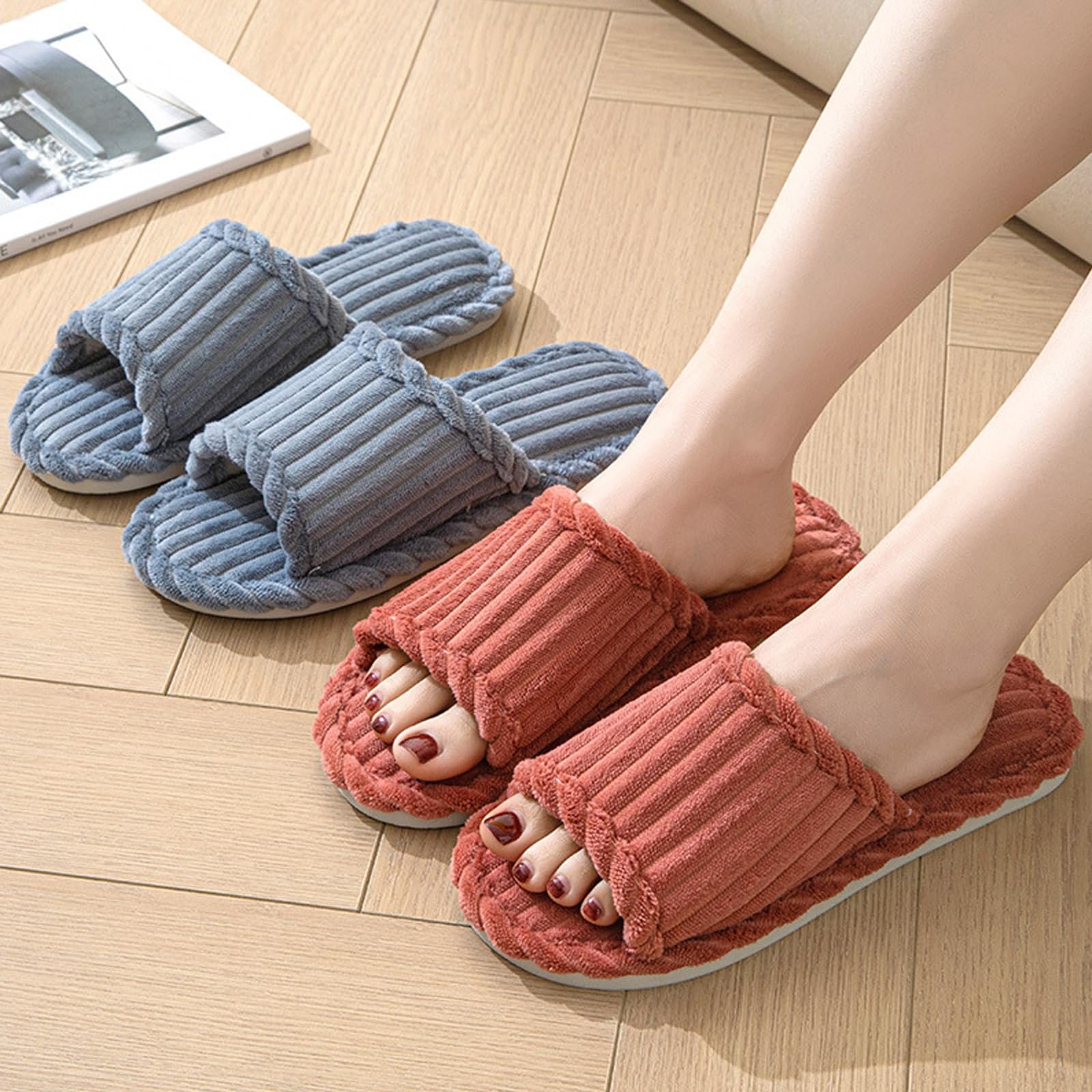 Hot sales indoor patuplas Christmas design fur Slipper women slide Women's Slippers good Quality slides slippers for women