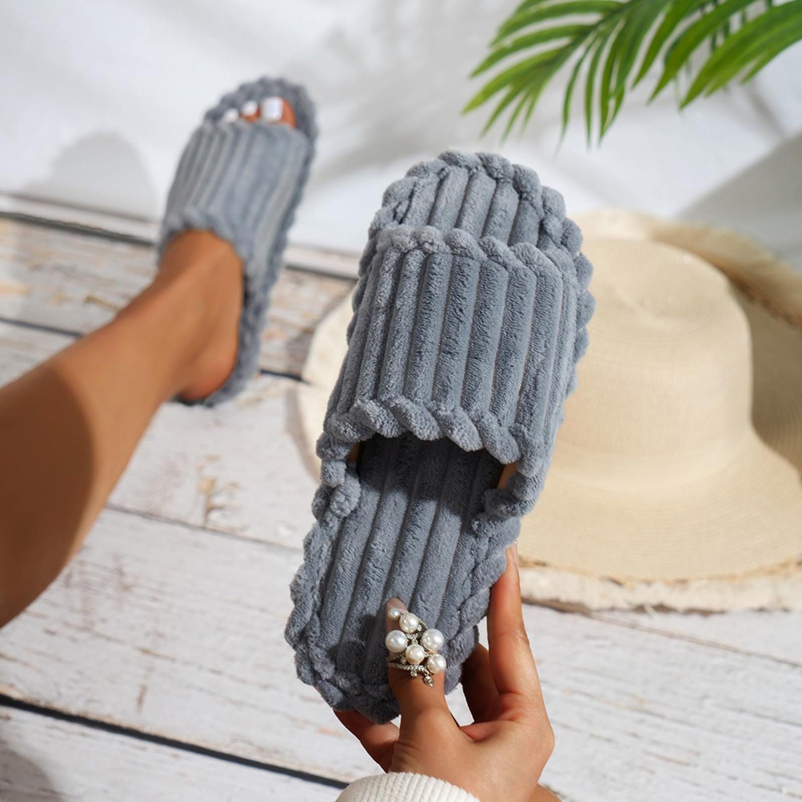 Hot sales indoor patuplas Christmas design fur Slipper women slide Women's Slippers good Quality slides slippers for women