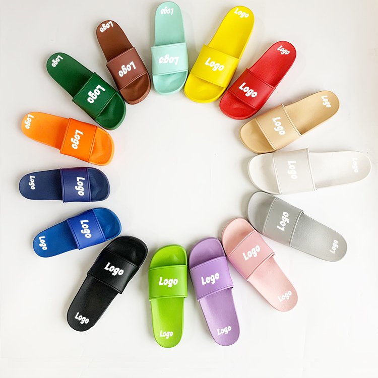 Personalized Ladies Slide Slippers Hotel Bathroom Slipper Custom Design South Africa PVC Slide Slippers
