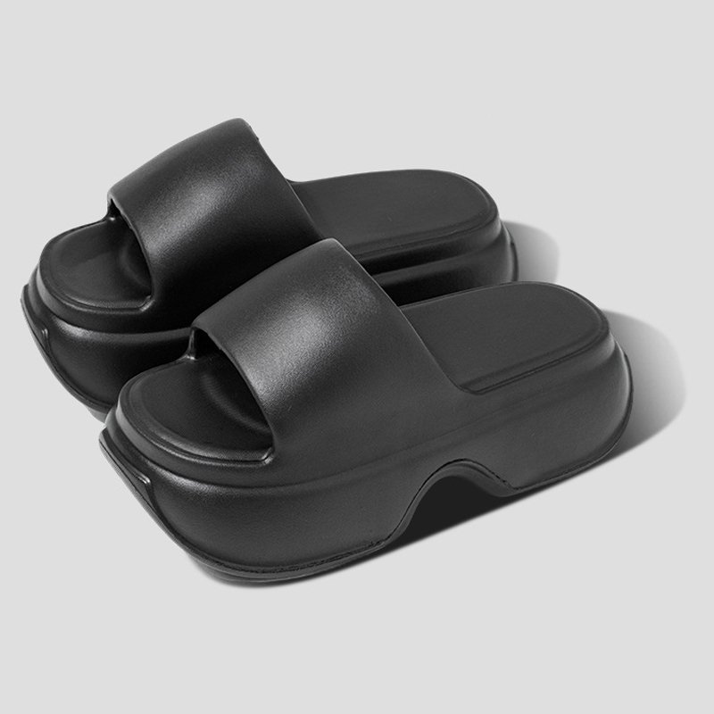 2024 Spring new simple trend women's 7.0CM thickened low indoor and outdoor comfortable EVA non-slip slippers
