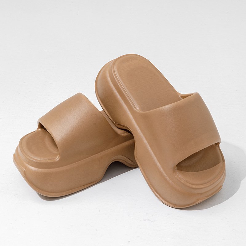 2024 Spring new simple trend women's 7.0CM thickened low indoor and outdoor comfortable EVA non-slip slippers