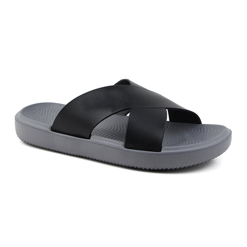 Wholesale Cross Strap Slides Slippers Comfortable Lightweight Thick Sole Slides Sandals For Men Custom Slides Slippers For Men