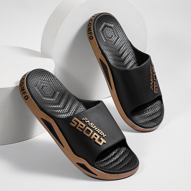 Summer Casual Style Men's Anti-slip Comfortable and Breathable Slides Slippers for Beach Walking Pool Shower