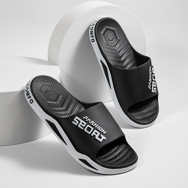 Summer Casual Style Men's Anti-slip Comfortable and Breathable Slides Slippers for Beach Walking Pool Shower