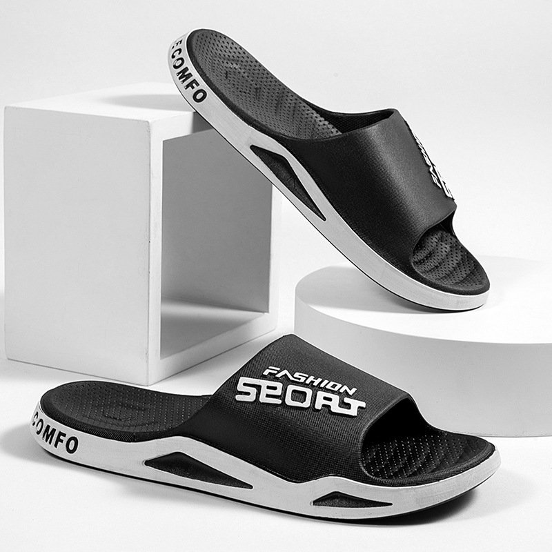 Summer Casual Style Men's Anti-slip Comfortable and Breathable Slides Slippers for Beach Walking Pool Shower