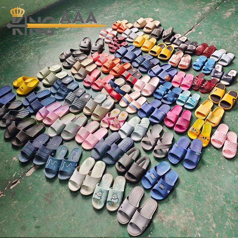Lighted Home Slippers Second Hand Shoes Bales Slipper Slides Rubber Outsole Used Shoes Bales Slides Slippers For Spring