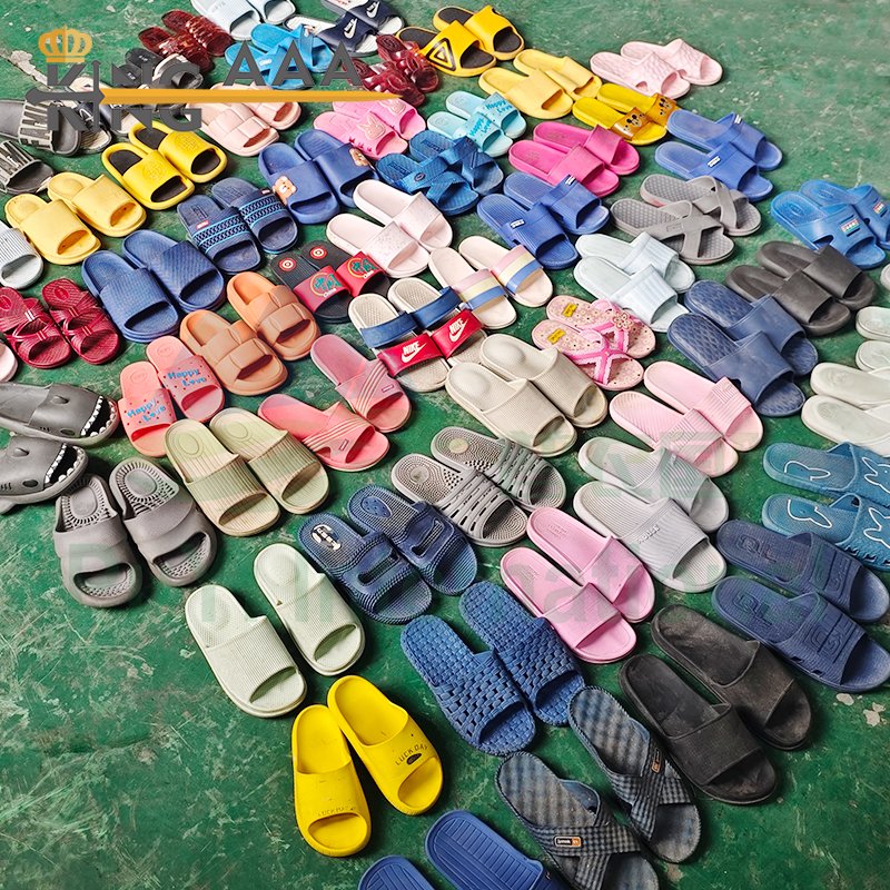 Lighted Home Slippers Second Hand Shoes Bales Slipper Slides Rubber Outsole Used Shoes Bales Slides Slippers For Spring